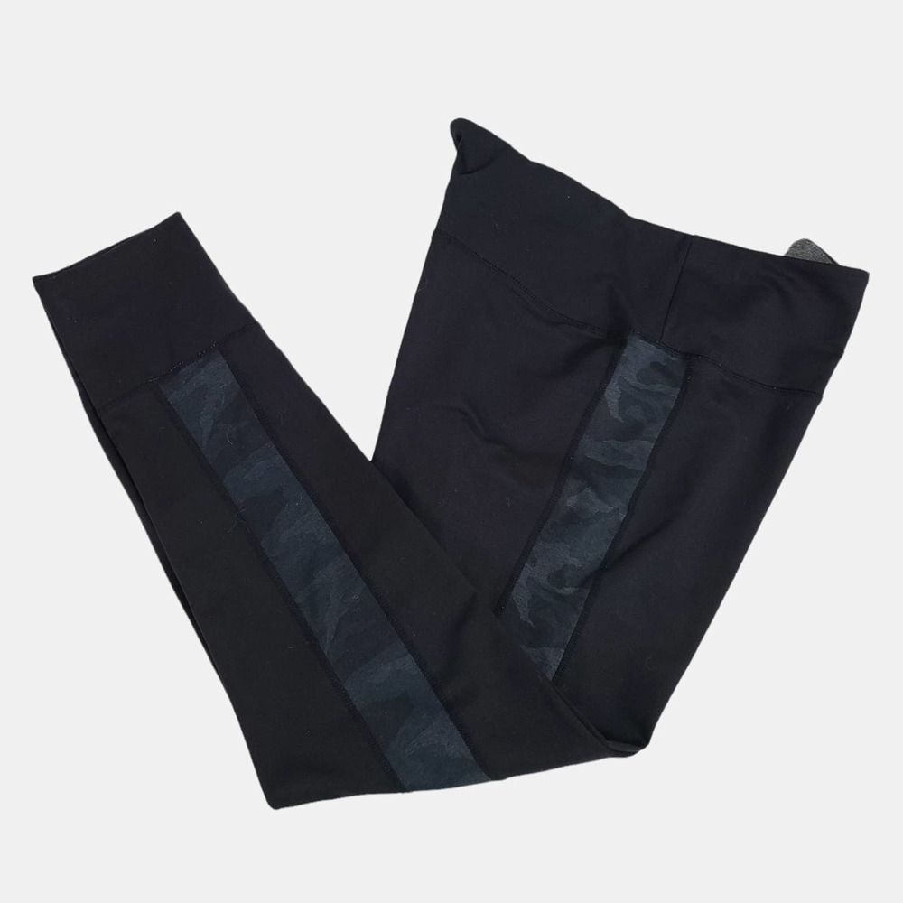 Vuori Asymmetric Block Leggings Black Camo Contrast XLarge - Picture 4 of 12